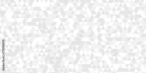 Vector geometric seamless technology gray and white triangle background. Abstract digital grid light pattern gray or white Polygon Mosaic triangle Background, business and corporate background. photo