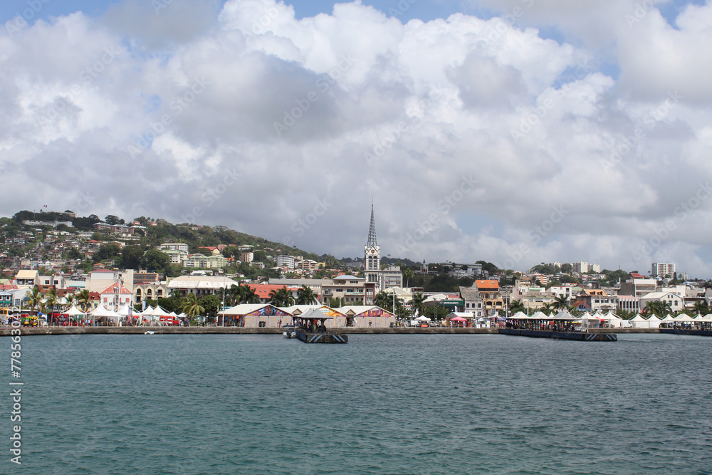 Fort-de-France Bay, Martinique with the city in the background
