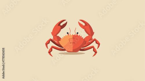 Crab icon vector illustration symbol design 2d flat