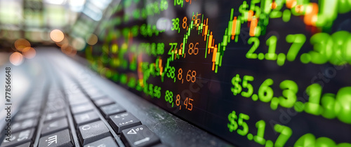 Stock charts climbing