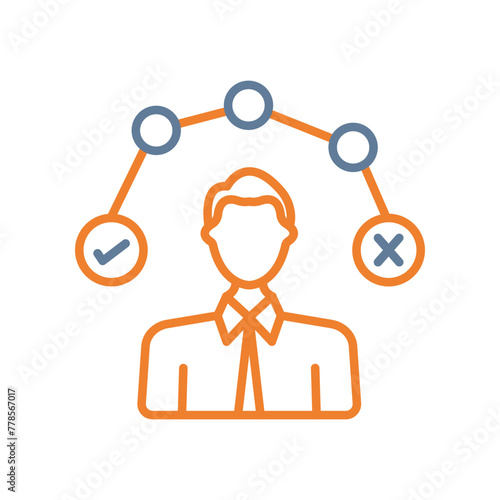 decision Line Two Color Icon