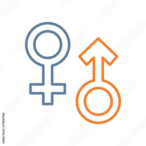 Gender Line Two Color Icon