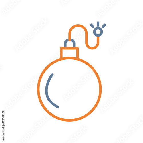 Bomb Line Two Color Icon