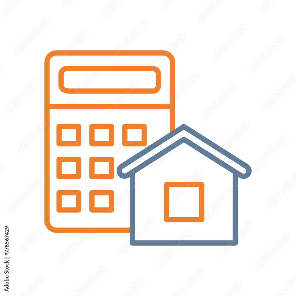 Calculation Line Two Color Icon Calculation Line Two Color Icon