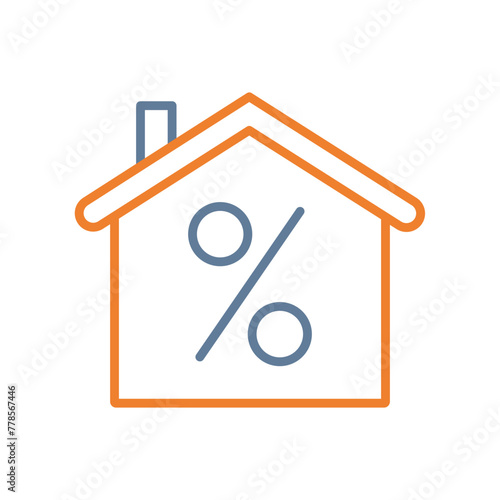 Discount Line Two Color Icon