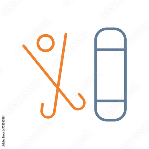 Sport equipment Line Two Color Icon