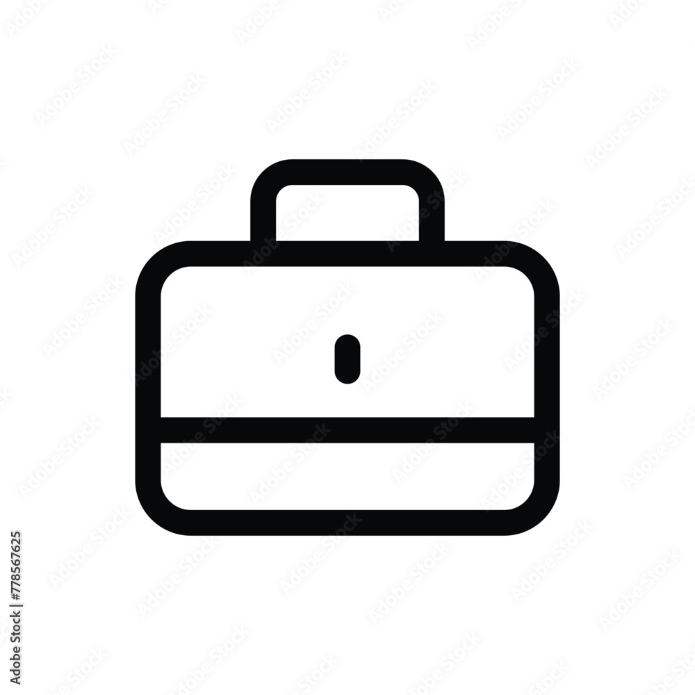 Simple Briefcase line icon isolated on a white background Simple Briefcase line icon isolated on a white background