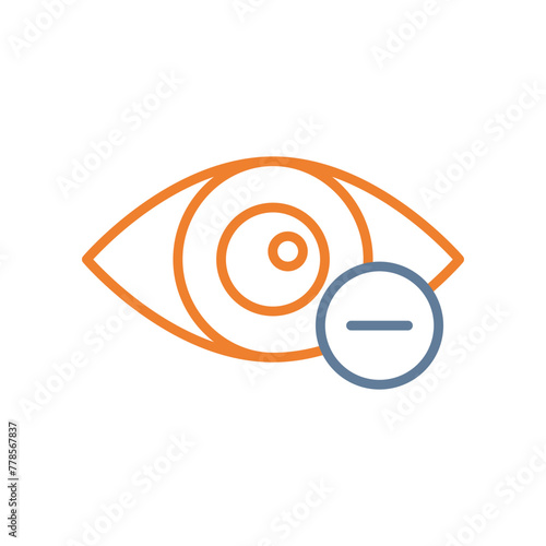 Myopia Line Two Color Icon