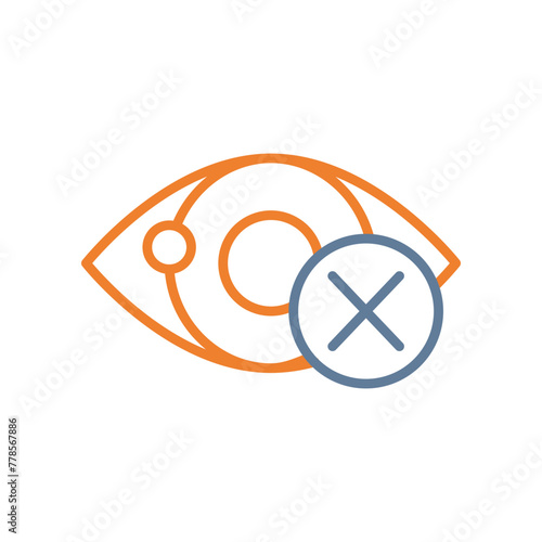 Blindness Line Two Color Icon