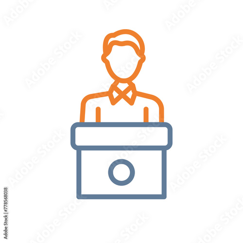 Canvastavla Candidate Line Two Color Icon