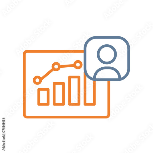Demographic Line Two Color Icon