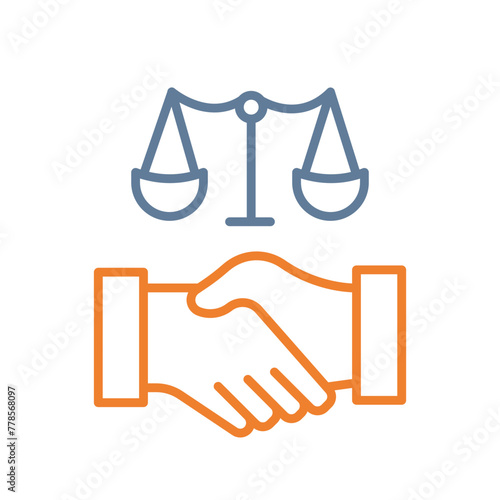 Agreement Line Two Color Icon