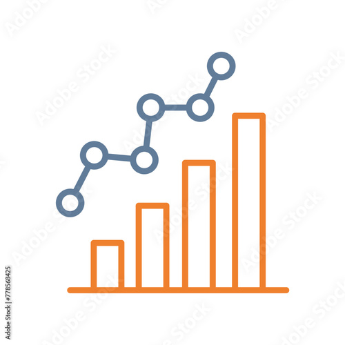 Statisctics Line Two Color Icon