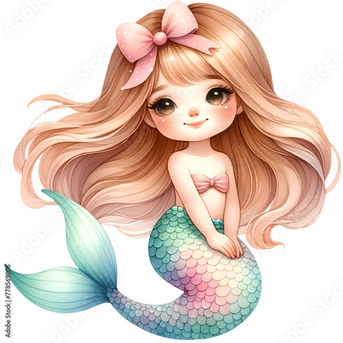 Cute mermaid clip art