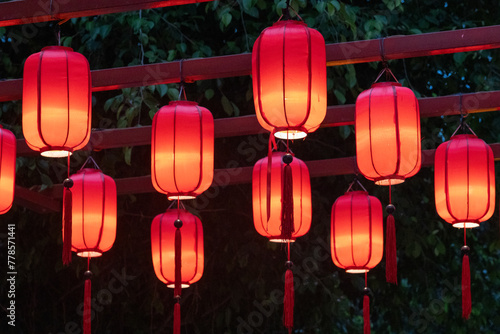 Beautiful Vietnamese lanterns at night