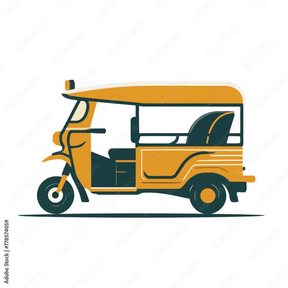 Yellow Rickshaw Tuk Tuk Auto