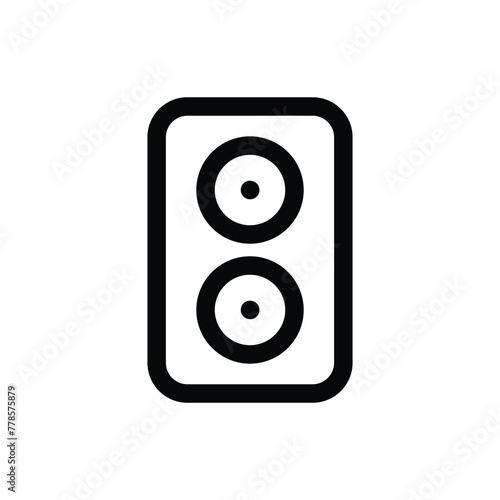 Simple Speaker line icon isolated on a white background	