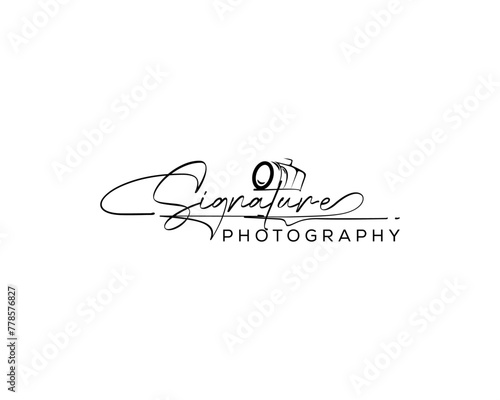 Design a  signature photography logo Font Calligraphy Logotype Script Font Type Font lettering handwritten with camera icon