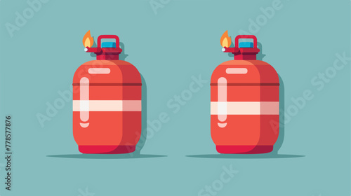 Gas cylinder icon vector illustration logo design 2