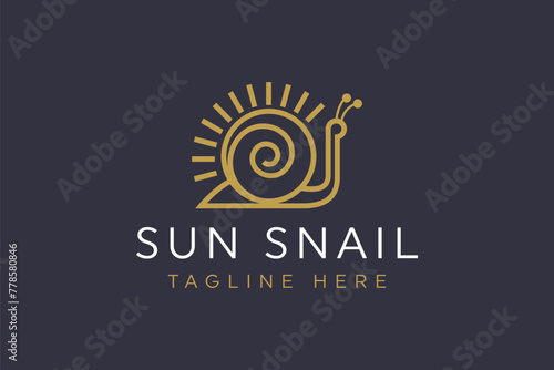 Sun snail  logo design
