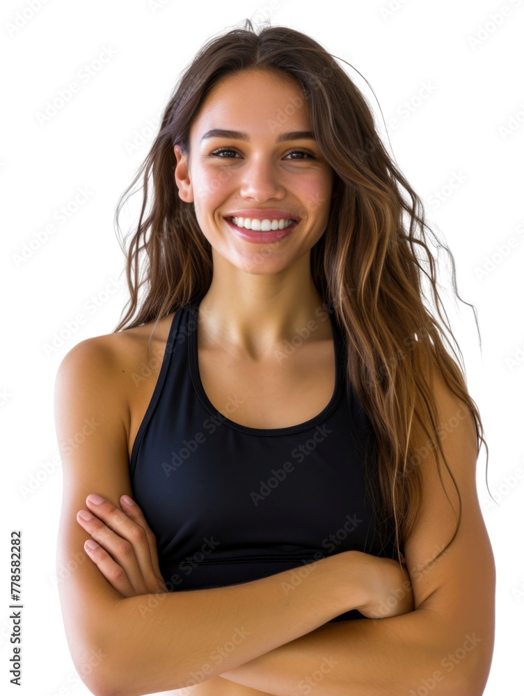 Professional woman fitness trainer transparent background Professional woman fitness trainer transparent background