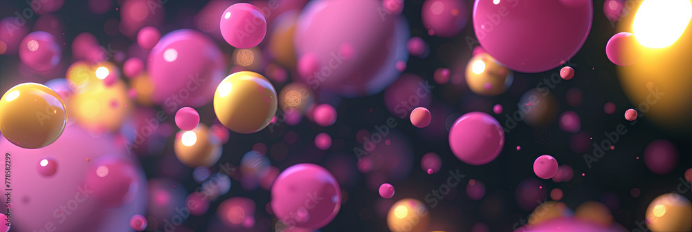abstract background of spheres, generative AI abstract background of spheres, generative AI