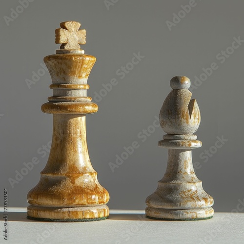 A single chess piece casting a shadow of a king, symbolizing the potential within every individual to lead and inspire in the business world.