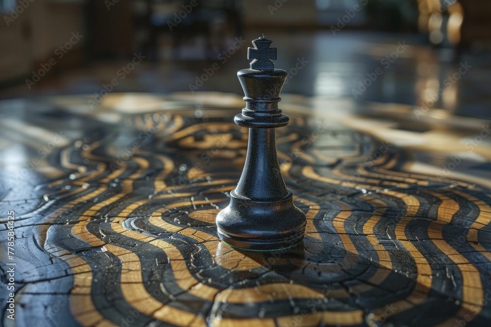 A chess piece's silhouette on a brain design symbolizes sharp decision-making and strategic acumen. A chess piece's silhouette on a brain design symbolizes sharp decision-making and strategic acumen.