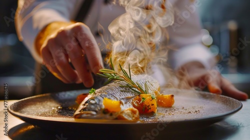 A chefs finesse in elevating sea bass to a gourmet masterpiece