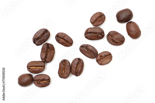 coffee beans isolated on white