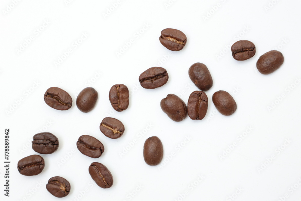 coffee beans on white background coffee beans on white background
