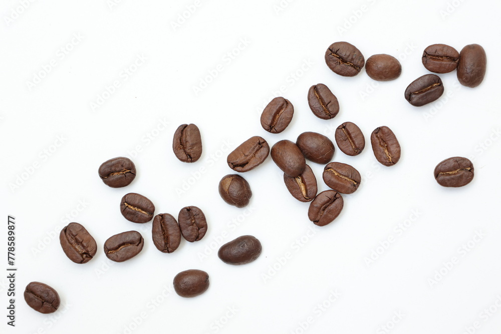 coffee beans on white background coffee beans on white background