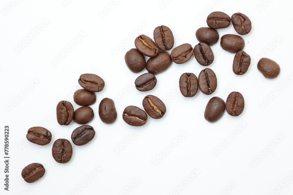 coffee beans on white background coffee beans on white background