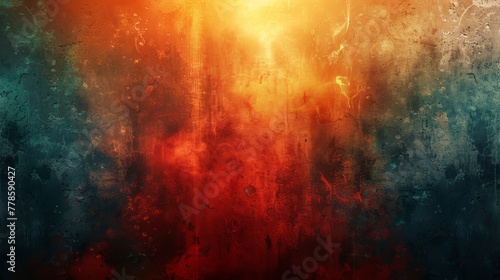 Abstract art backdrop depicting the juxtaposition of joy and sorrow in a dreamlike setting. photo