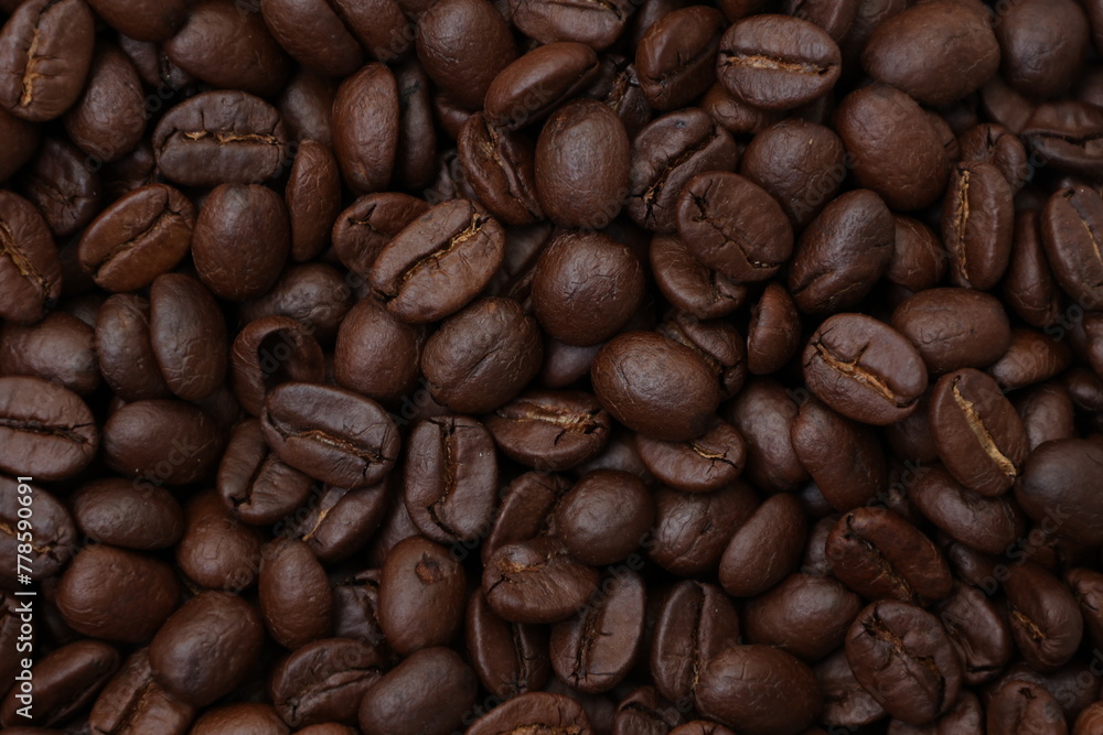 Naklejka premium coffee beans background