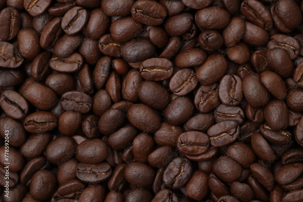 Naklejka premium coffee beans background
