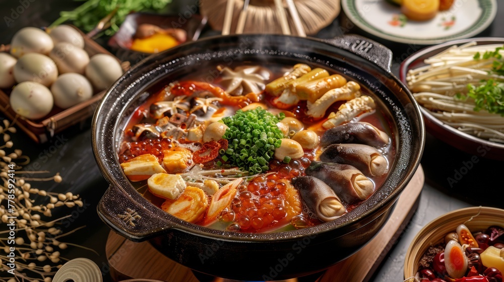 Elegant flavorful vegetarian hotpot Elegant flavorful vegetarian hotpot