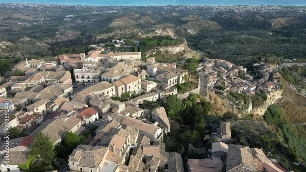 Aerial video of Italian Medieval village of Gerace, Calabria Aerial video of Italian Medieval village of Gerace, Calabria
