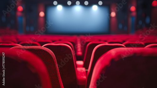 赤い座席の映画館