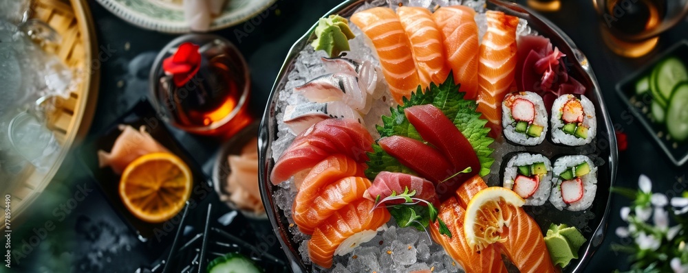 Gourmet sushi masterpieces