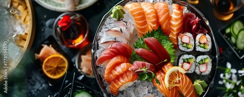 Gourmet sushi masterpieces