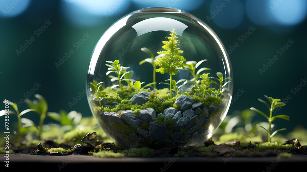 3D illustration renewable energy concept earth day 3D illustration renewable energy concept earth day