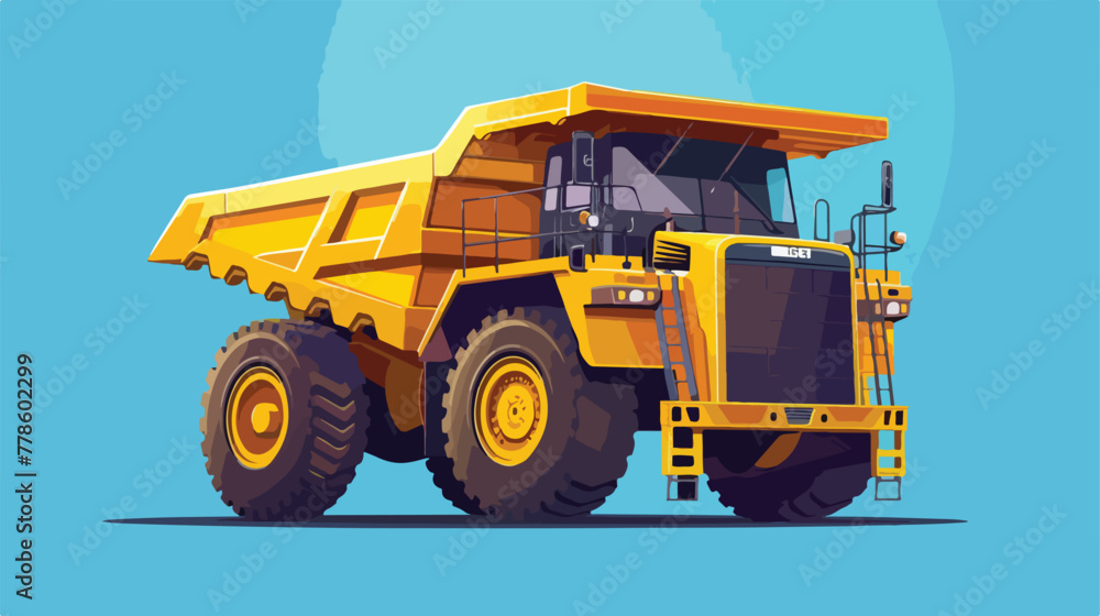 Mining truck. cartoon illustration 2d flat cartoon