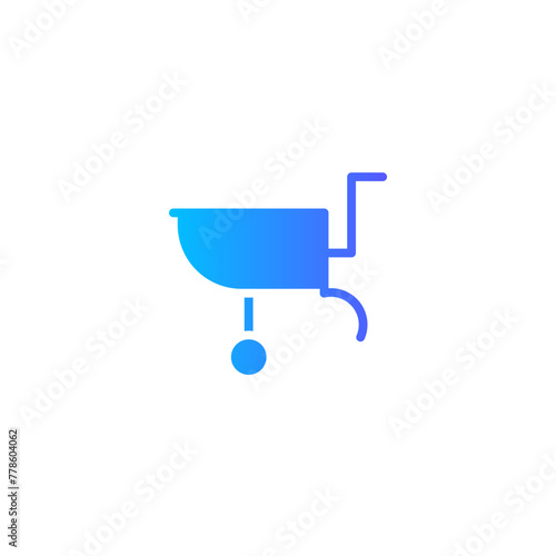 wheelbarrow gradient icon