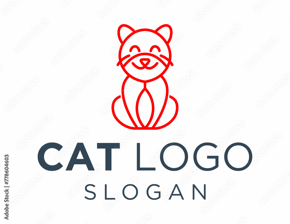 Logo about Cat created using the CorelDraw application. on a white background. Logo about Cat created using the CorelDraw application. on a white background.