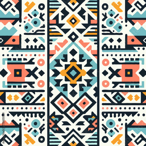 Tribal seamless fabric pattern