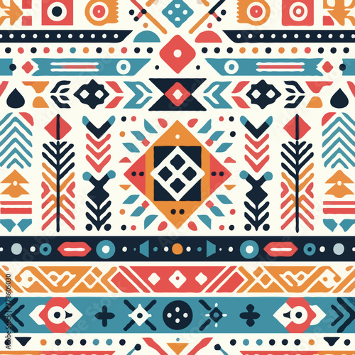 Tribal seamless fabric pattern