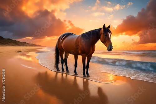 horse on the beach © Imran