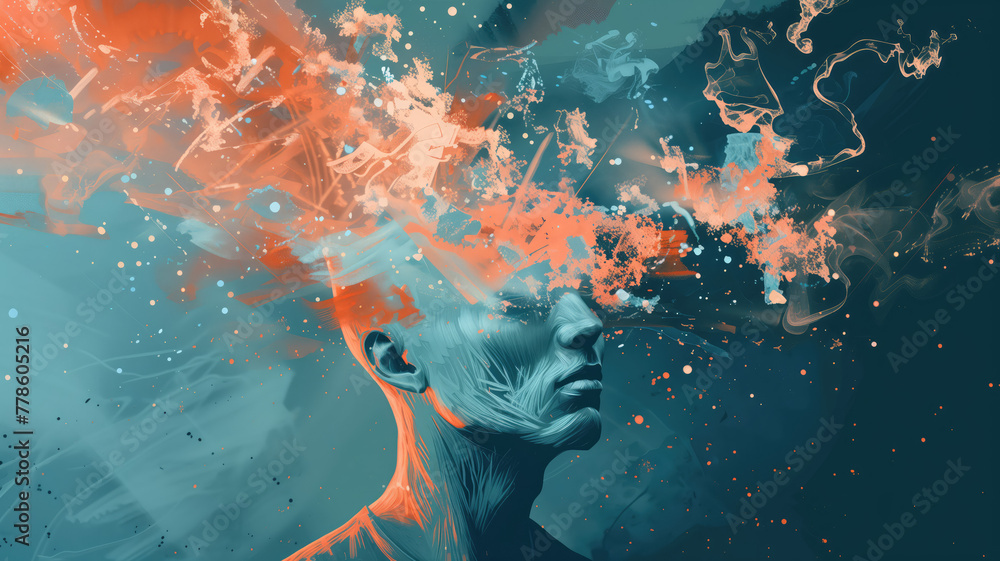 Generative AI illustration of annual collective mind concept art ...