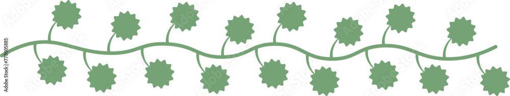 Obraz premium Abstract Flowe Border Line Illustration